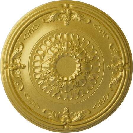 Ekena Millwork Athens Ceiling Medallion (Fits Canopies up to 3 5/8"), Hand-Painted Rich Gold, 26 1/4"OD x 3 1/4"P CM27ATRGS